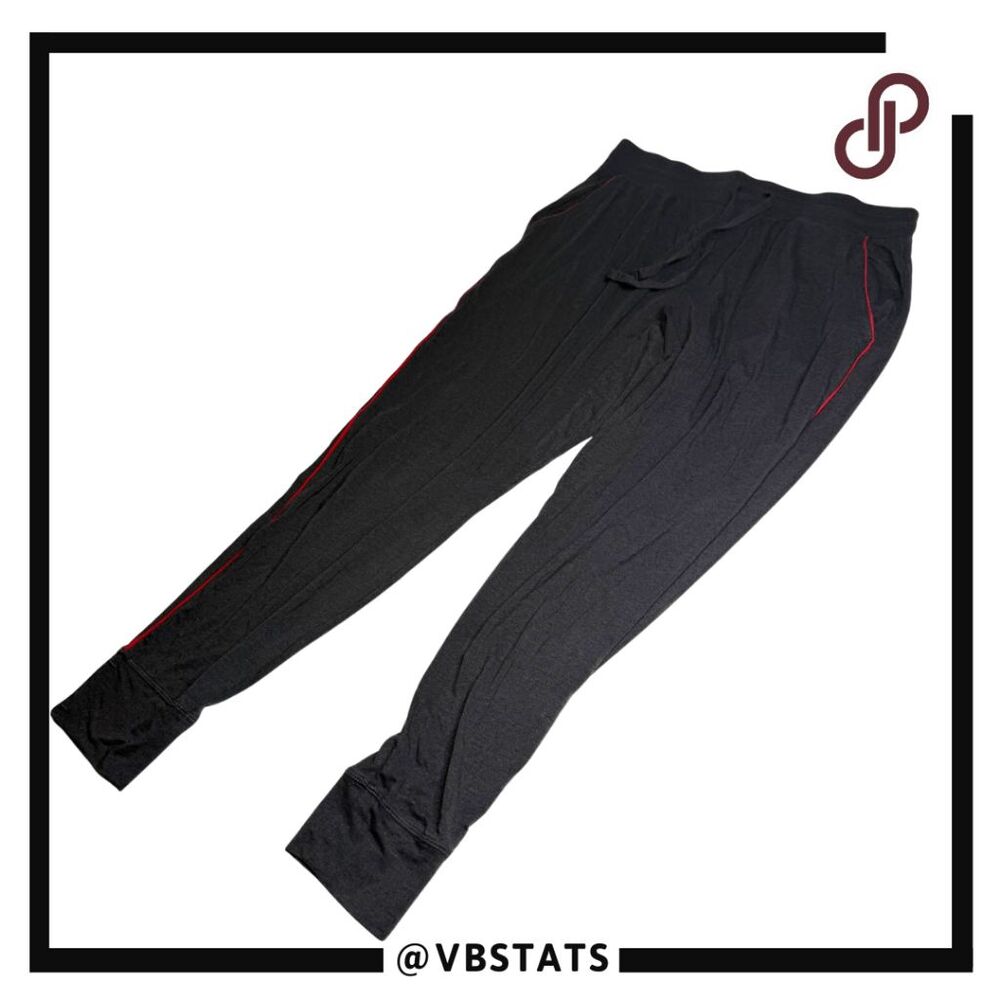 Tommy John Mens Downtime Drawstring Lounge Jogger Pants Black Red Size‎ Small